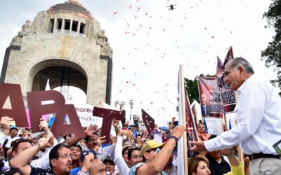 Cerca de 100,000 mil personas en el gran cierre de Adán Augusto López en el monumento a la Revolución.