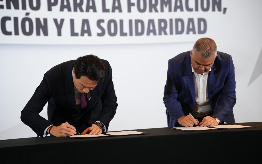 FIRMAN MORENA Y PSOE DE ESPAÑA CONVENIO DE COLABORACIÓN PARA LA FORMACIÓN, LA ORGANIZACIÓN Y LA SOLIDARIDAD 